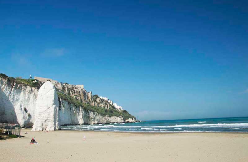 Una delle spiagge di Vieste 