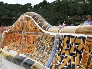 Panchina di mosaici